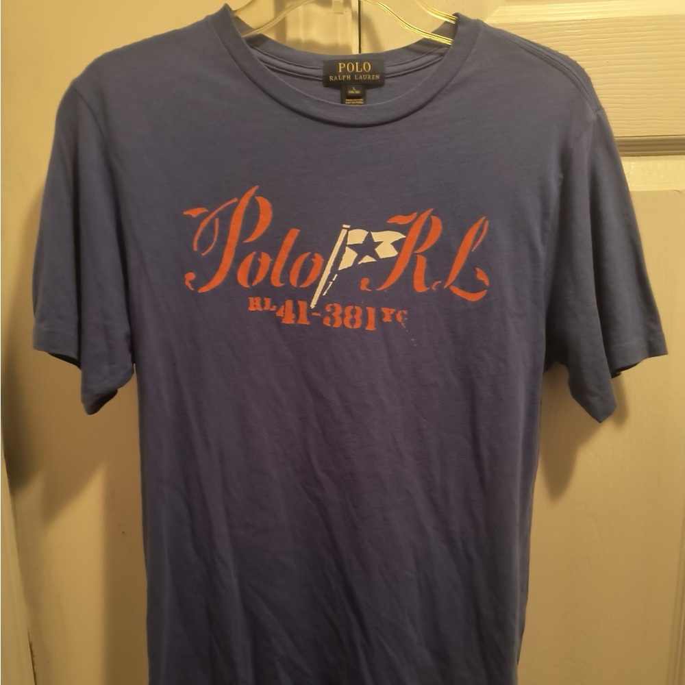 Polo Ralph Lauren Youth Boys Blue Vintage First Classic logo Cotton T-Shirt